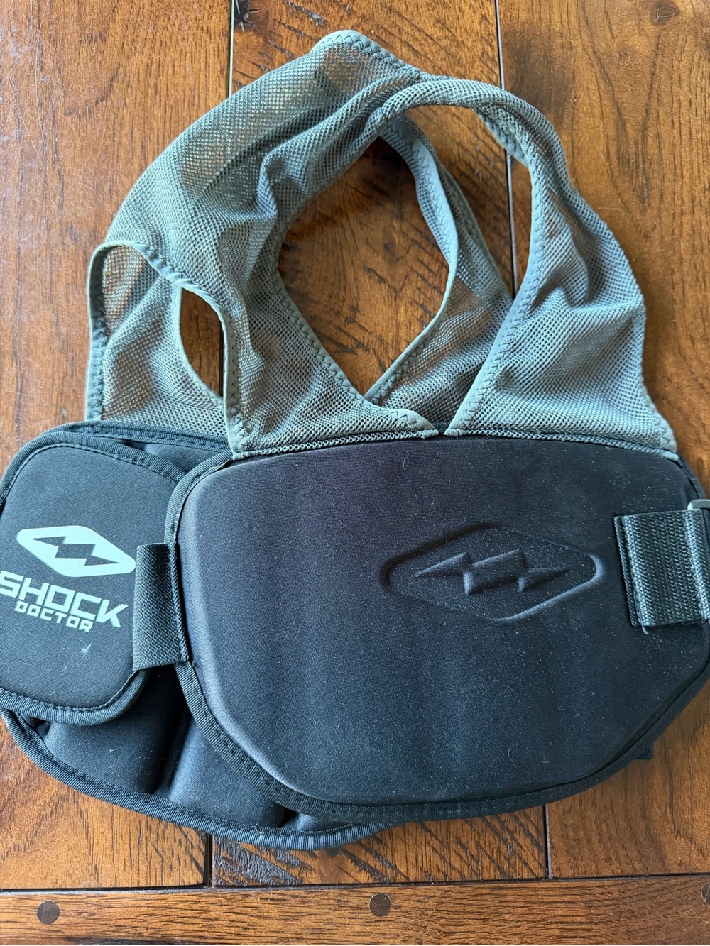 Shock Doctor Protective rib Pad - Black and gray